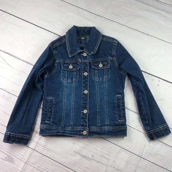Osh Kosh B'gosh Girls Denim Jacket Size 6X Sequined Guitar On Back - Picture 6 of 13